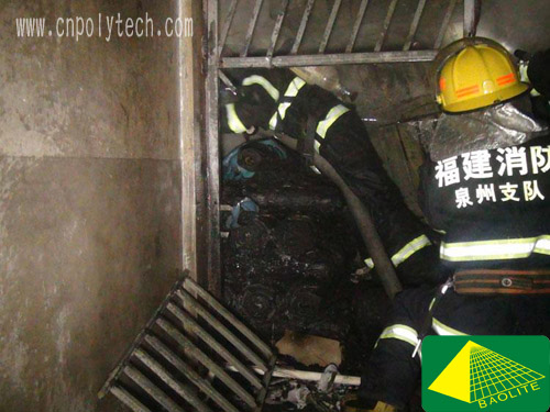 福建消防泉州支队晋江陈埭中队奋战身影